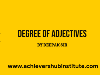 Degree of Adjectives