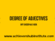 Degree of Adjectives