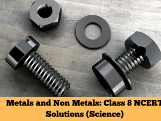 Metals and Non metals NCERT Solutions PDF