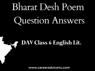 bharat desh Poem question answers