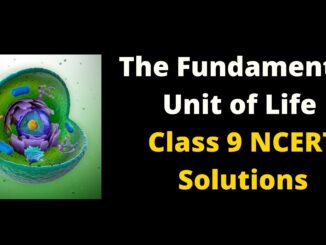 The fundamental unit of life NCERT Solutions