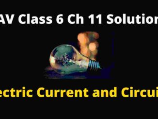 Electric current circuits solutions DAV Class 6