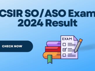 CSIR SO/ASO Exam Result