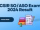 CSIR SO/ASO Exam Result